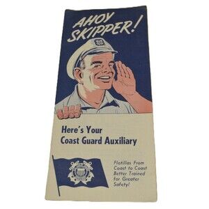 1962 Brochure Ahoy Skipper Coast Guard Auxiliary United States Boating Safety